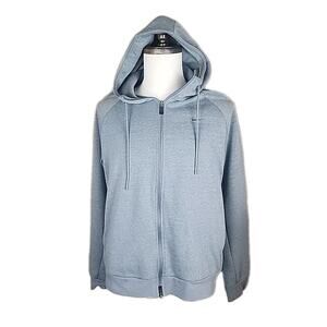 Nike Dri-FIT Men's Full-Zip Vented Hoodie Jacket - Heather Gray - Sz L